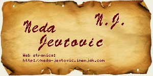 Neda Jevtović vizit kartica